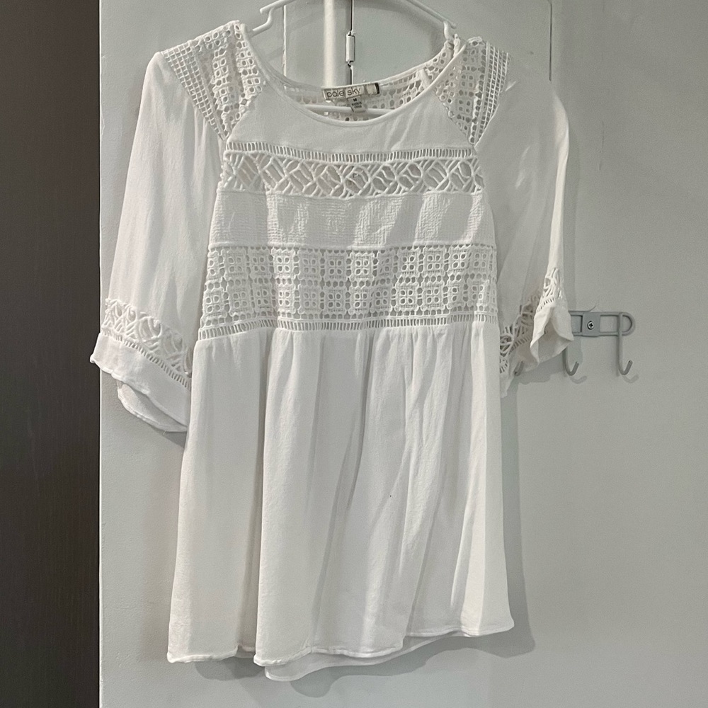 Pale sky blouse